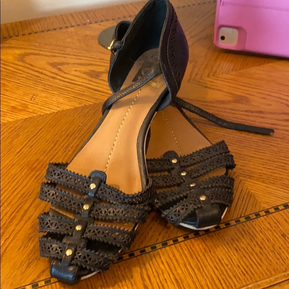 8.5 Dolce Vita Black Leather Sandals